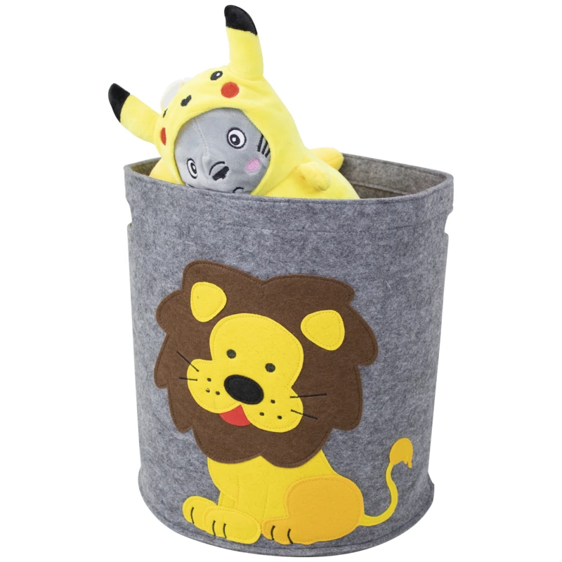 Hot Sale Foldable Cartoon Kids Sundries Organizer Household Items Home Storage Felt Laundry Basket Clothes Laundry Bag - Image 4