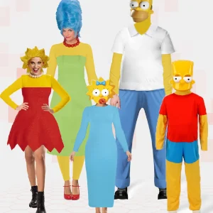 Family Stage Performance Cos Home Simpsons Animation Same Cosplay Costume