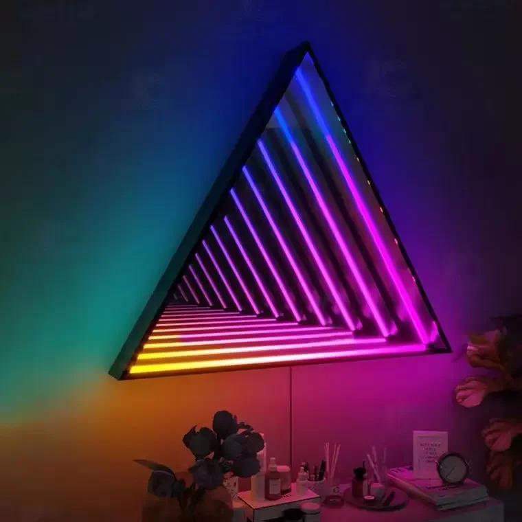 Luxury 3D Tunnel Lamp Mirror Tunnel Light LED Night Light USB Desktop Lamp for Christmas Festival Party Home Bar Decor - Image 6
