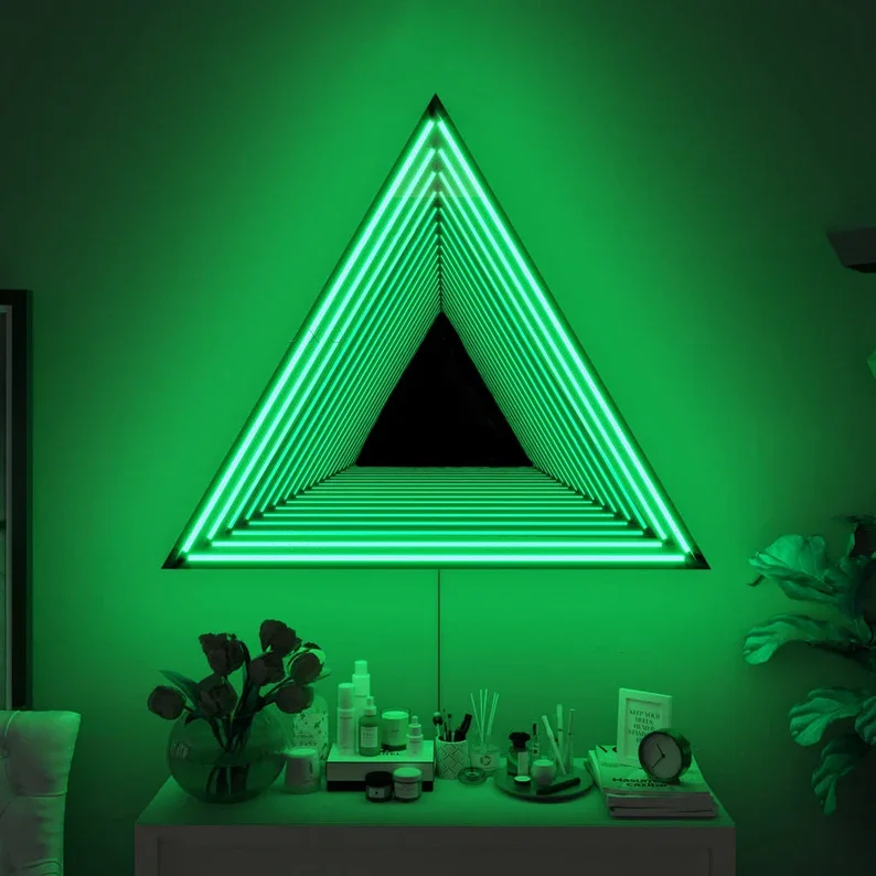 Luxury 3D Tunnel Lamp Mirror Tunnel Light LED Night Light USB Desktop Lamp for Christmas Festival Party Home Bar Decor - Image 3
