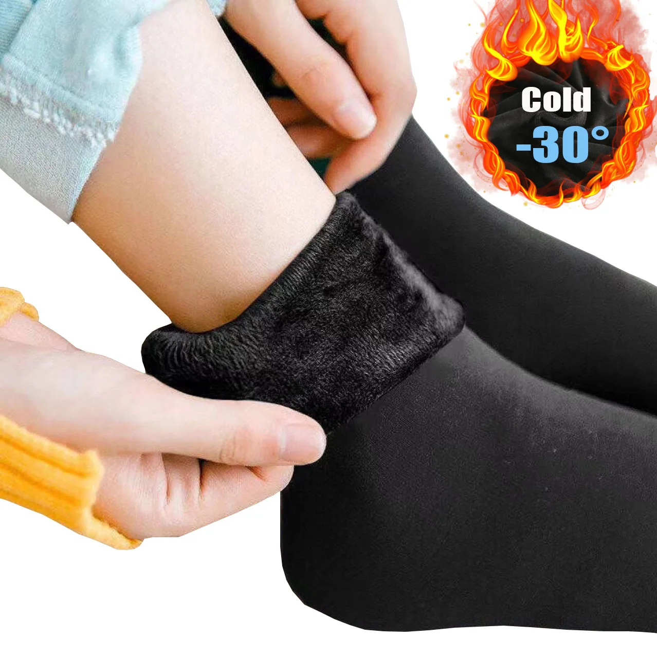 Autumn Winter Women's Velvet Thick Warm Snow Socks Plain Solid Color Home Use Floor Room Socks - Image 6